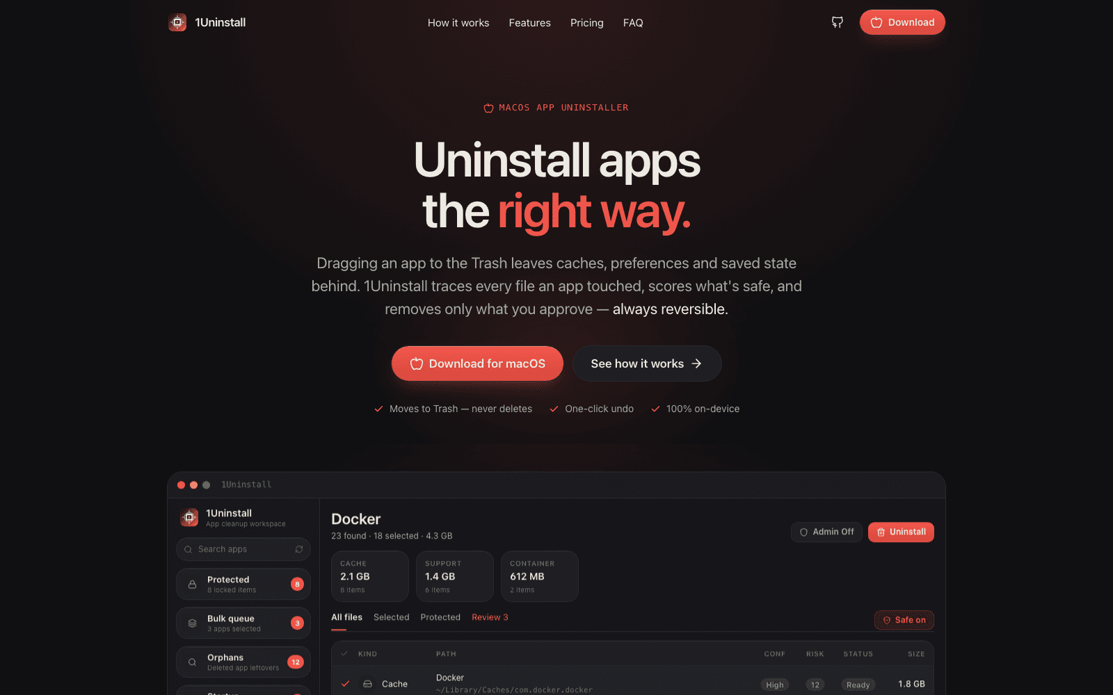1uninstall — screenshot
